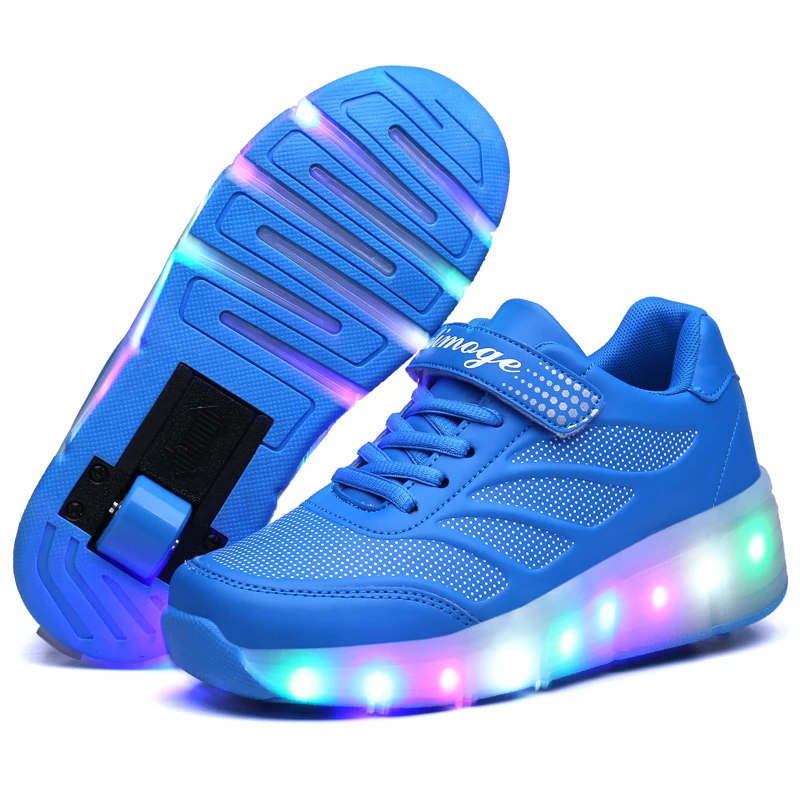 

2019 Heelys New Design Causal Sneakers with Wheel Boy Spring Roller Skate Shoes Girl Zapatillas Zapatos Con Ruedas 16cm-24.5cm