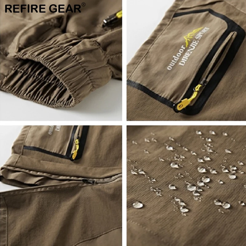 ReFire Gear 2018 новые спортивные штаны для мужчин съемные быстросохнущие тактические