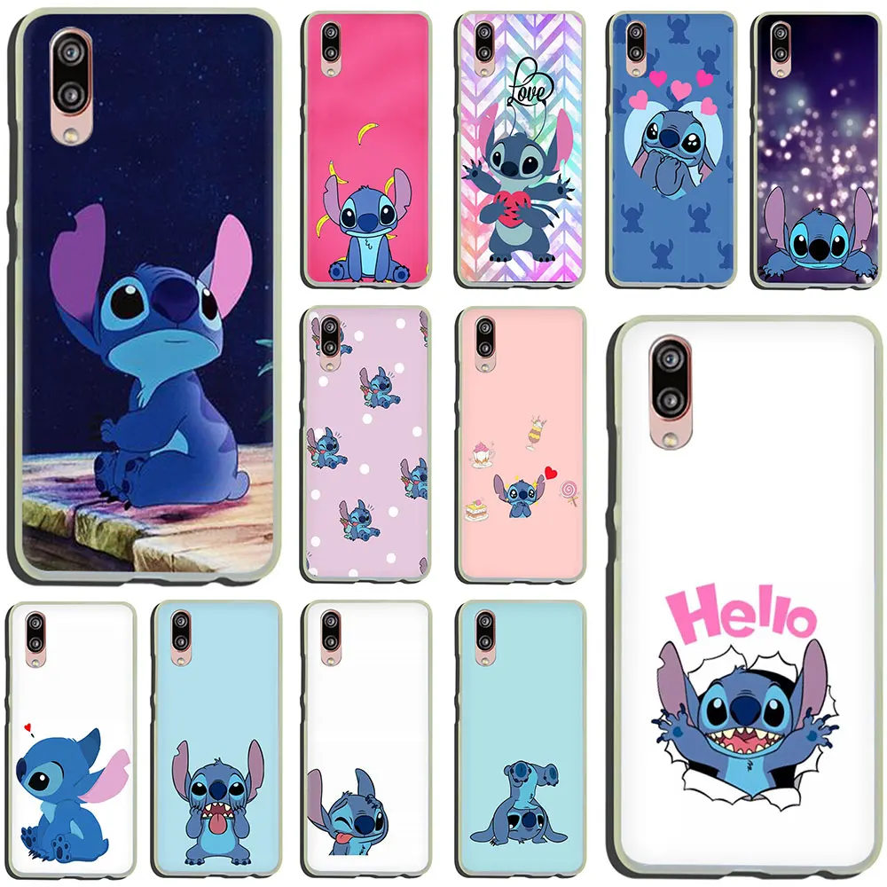 

Cute funny Stitch Emoji Hard Phone Case for Huawei P30 P10 Plus P20 Lite Mini 2016 2017 Pro P smart 2019