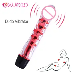 EXVOID G-Spot Массажер реалистичный пенис, фаллоимитатор, вибратор секс-игрушки для женщин Женский мастурбатор товары для взрослых мощный