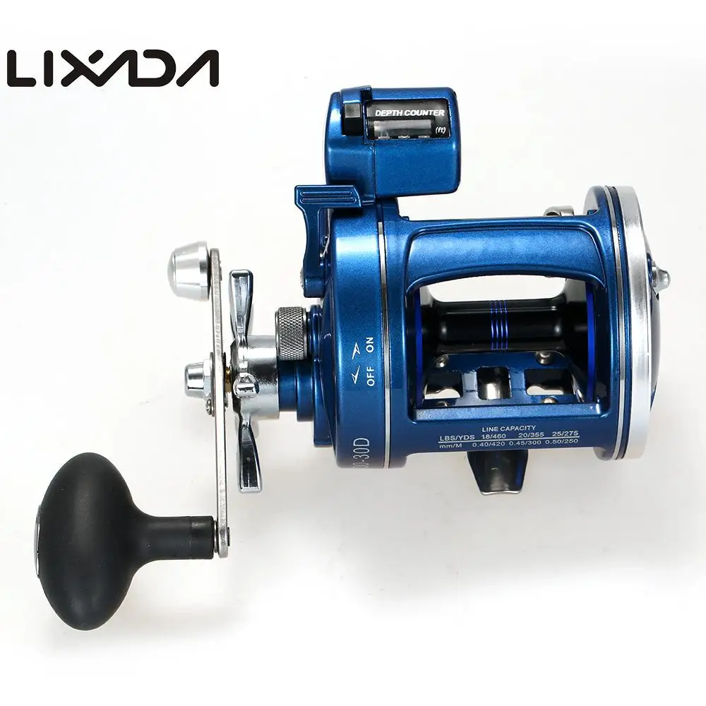 Lixada 12 الكرات الغزل المعدنية الصيد بكرات الصيد التصيد بكرة مع خط مكافحة إنذار جرس طبل بكرة ل Pesca