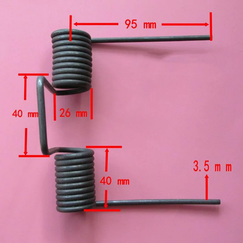 

Right angle 90 degree Double torsion spring Large torsion spring wire diameter 3.5mm 4.5MM x2