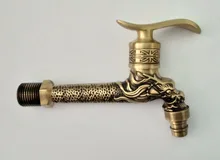 Antique bronze Dragon carved tap faucet Garden Bibcock washing machine faucet outdoor faucet for Garden bibcock faucet for outdoor garden brass antique bronze washing machine faucet wall mounted bathroom tap toilet cold bibcock