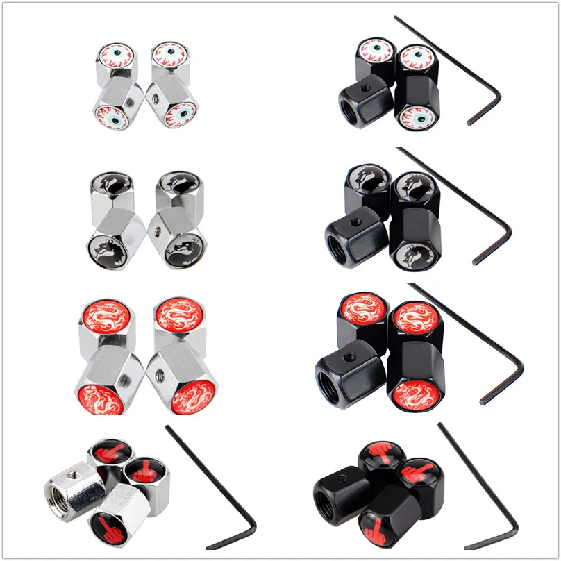 Automobile Wheel Tires Valve Stem Caps Air Valves Anti Theft for Toyota