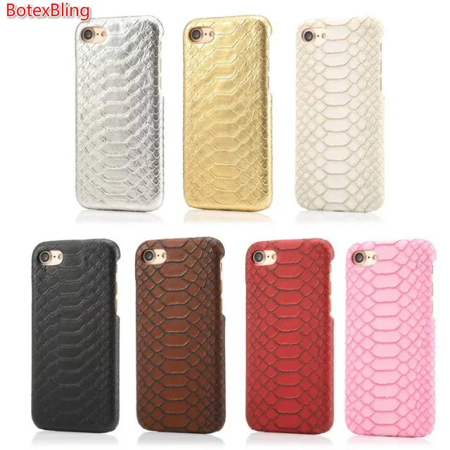 

BotexBling Simple business snake skin striae leather Case for iphone X case 8 8plus 7 7plus 6 6s plus 6plus back hard cover