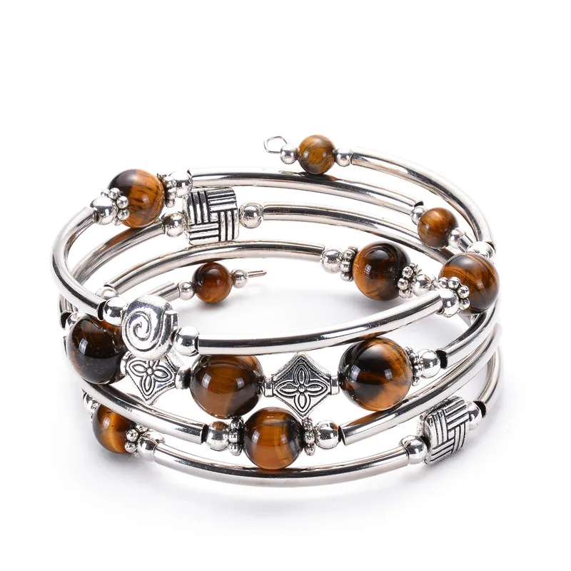 

HIYONG New Popular Bracelet Beads Chain Natural Stone Bracelets For Women Wrap Bracelet Multi-layer Ladies Bangles Girls Gift