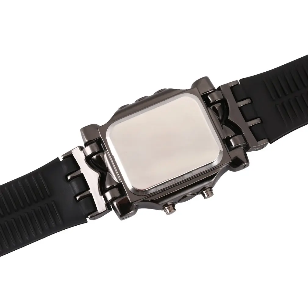 Водонепроницаемый светодиодный силиконовый ремешок для мужчин с цифровым сенсорным экраном и датой дня, будильник, военные мужские цифровые наручные часы montre homme