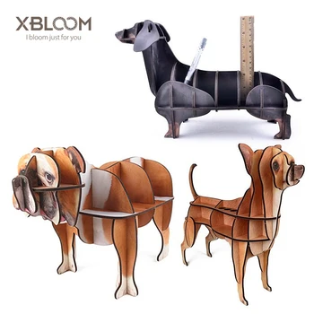 

DIY 3D dog display rack cosmetic storage box teaching model stationery storage box home decoration wedding decoration dog statue