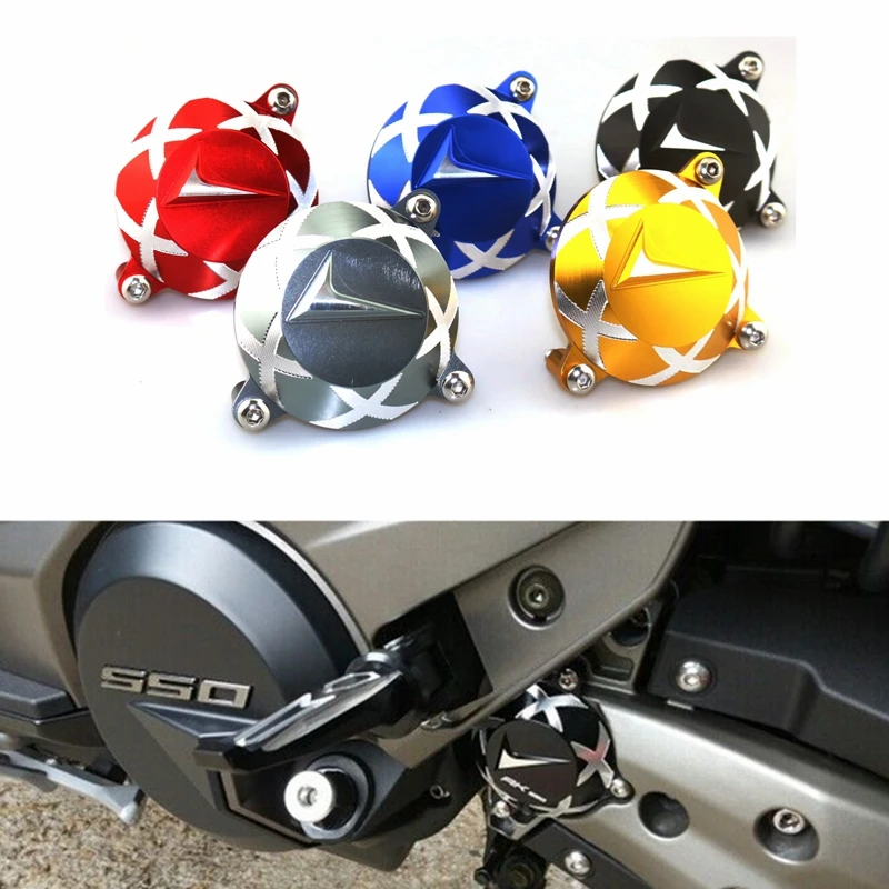 

Motorcycle CNC Aluminum Frame Hole Cover Drive Shaft Cover cap For KYMCO AK550 2017