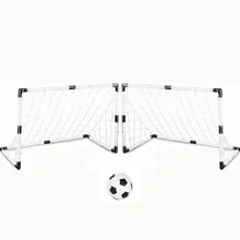 2 комплекта DIY детские спортивные футбольные цели с футбольным мячом и насосом практика Scrimmage игры футбольные ворота DIY белый подарок для детей