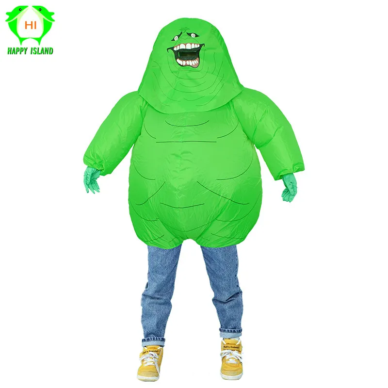 

Inflatable Costume Green Monster Scary Green Alien Cosplay Costume for Man Women Adult Halloween Fancy Dress Party Festival Suit