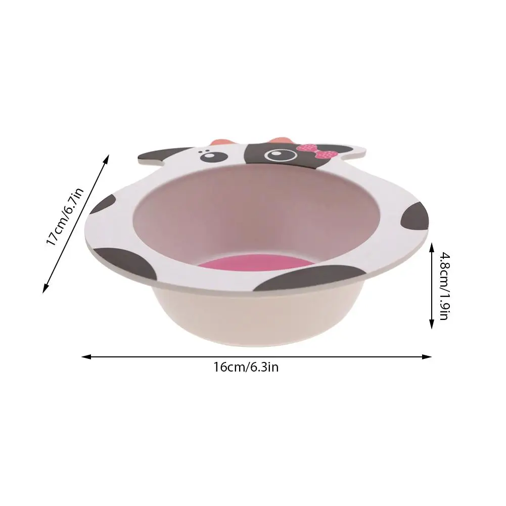 Экологичная детская посуда из бамбукового волокна с героями мультфильмов, набор столовых приборов из бамбука, Детская миска для кормления