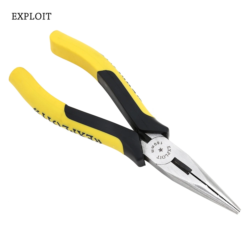 Exploits 6 Inches Stainless Steel Needle Nose Plier Long Flat Nose