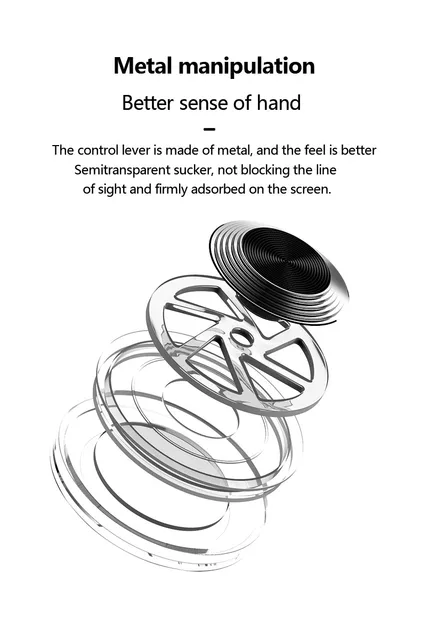 Okrągły joystick gry dla telefonu komórkowego Rocker tablet Android iPhone metalowy przycisk kontroler Easy Chicken kolacja z przyssawki -