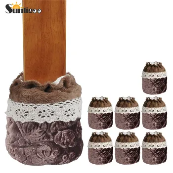 

Sunligoo 8pcs Anti-Slip Chair Leg Socks Table Furniture Leg Feet Tips Cloth Socks Wood Floor Protectors Home Furniture Decor