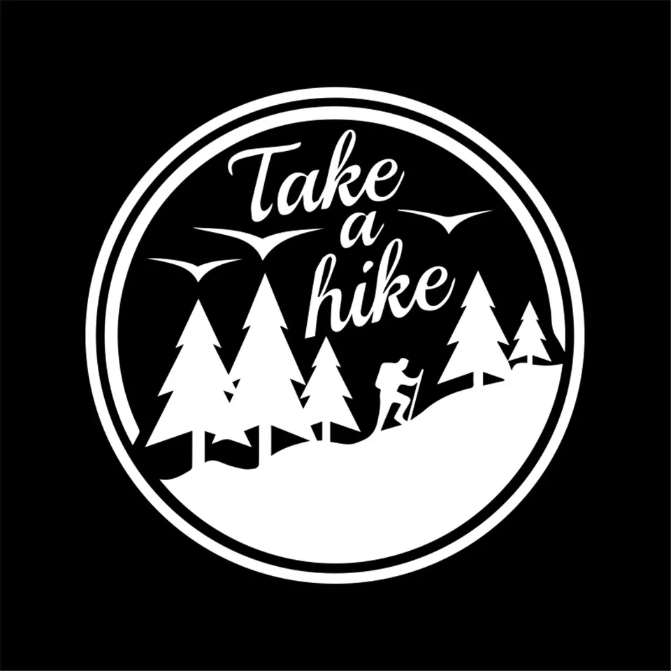 Car Styling Take A Hike Car Caravan Camper Van Laptop Camping Adventure Vinyl Decal Car Sticker BlackSilverLaser 1515cm (3)