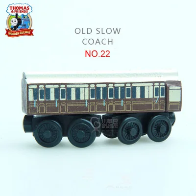 Деревянный магнитный поезд Гарольд деревянная железная дорога Игрушечная модель автомобиля детские рождественские игрушки, подарки для детей аниме - Цвет: Old slow coach