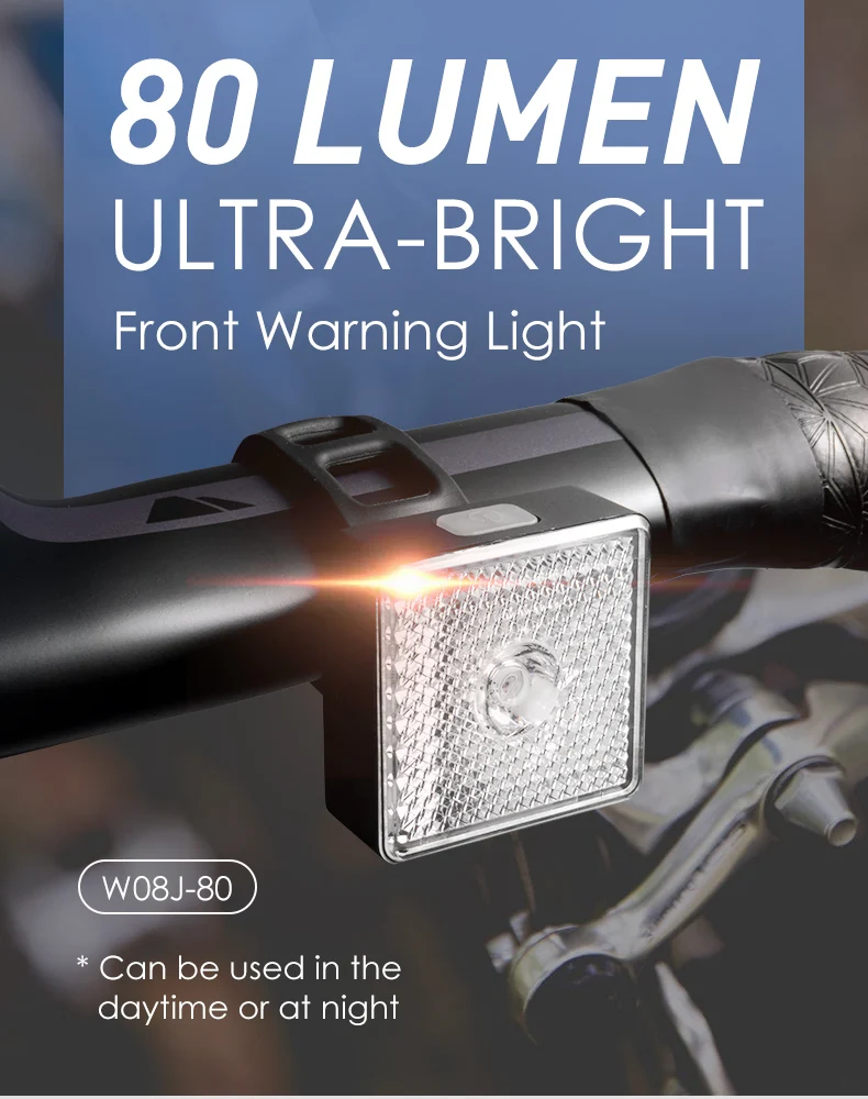 GACIRON W08J-80, умный Предупреждение ющий светильник, 80 люмен, рефлекторный Водонепроницаемый светодиодный светильник, велосипедный светильник, Аксессуары для велосипеда