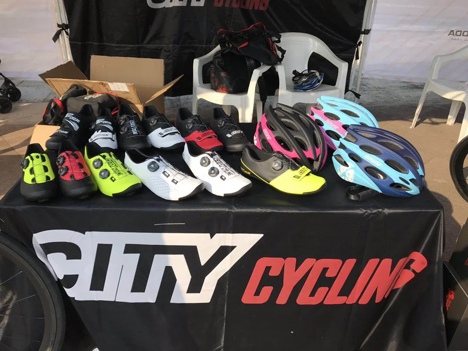 C4 City Cycling Shoes Heat Moldable 3K Carbon Fiber Road Bike Sneakers 2 Shoelaces Self-locking Thermoplastic Bicycle