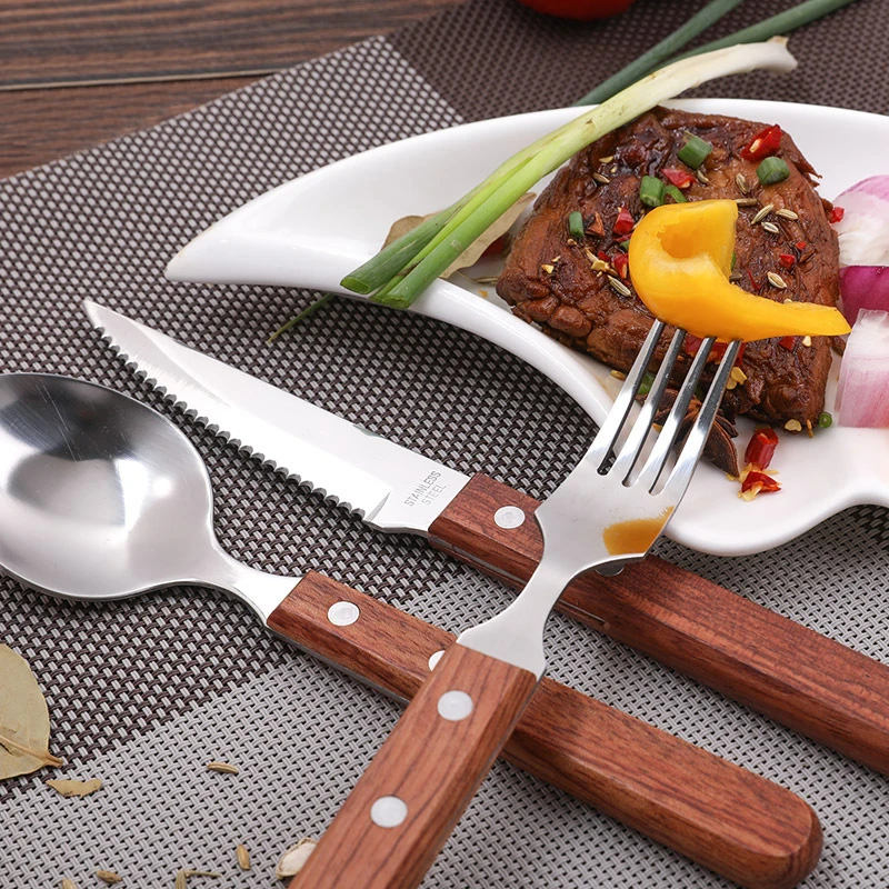 Wood cutlery set  (9)