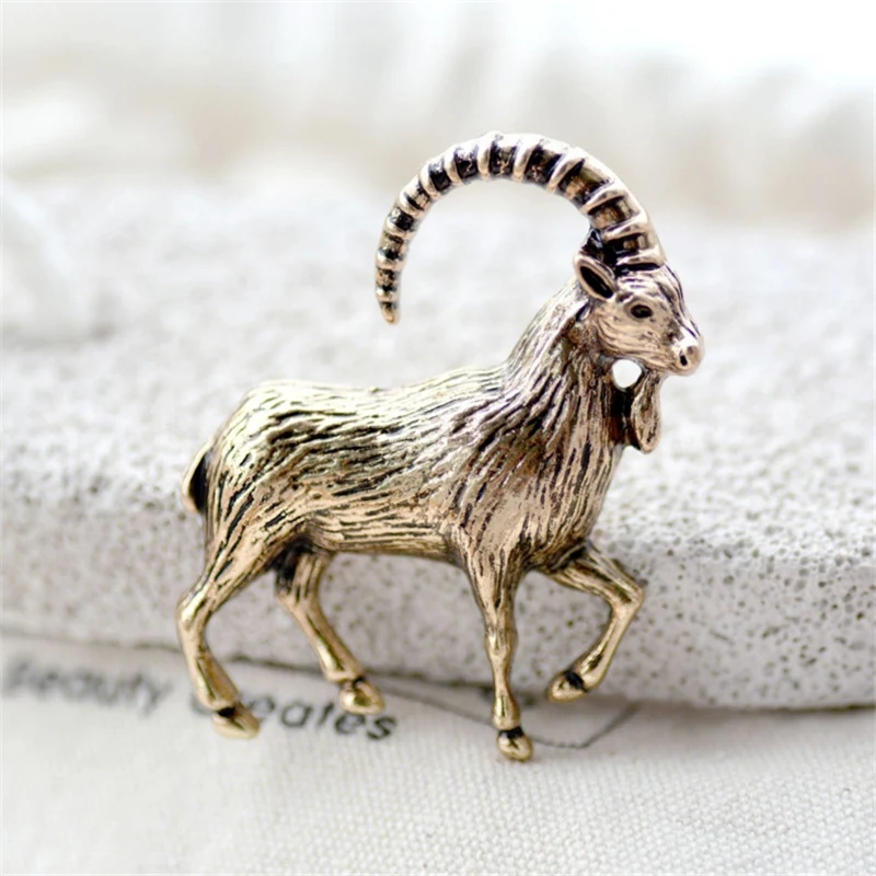 Брошь в виде животного Antelope золотистого/серебристого цвета из сплава козьей