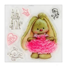 Beautiful Bunny Princess Rubber Stamp for DIY Scrapbooking/photo Album Decorative Craft Clear Stamp Chapter