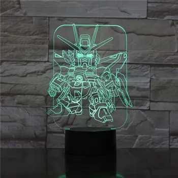 

Table Lamp Bedroom MOBILE SUIT GUNDAM Decoration Cartoon RGB Touch Sensor Children Kids Gadget Gift Mouse Night Light LED USB