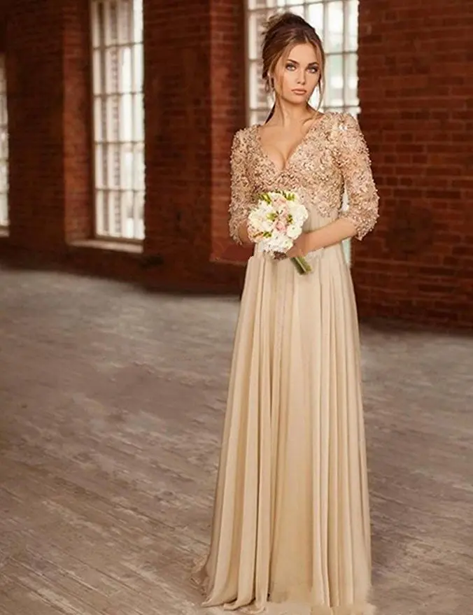 Sexy Champagne Dress S655