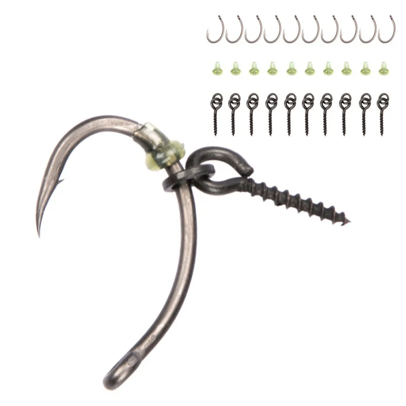 

New Fishing Hooks Accessories High Carbon Steel YN Screw Block 30 Sets