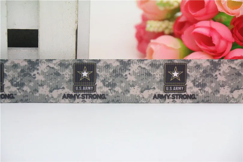 DHK 7/8 '' Микки линии land army camo напечатаны корсаж ленты hairbow головной убор украшения оптом 22 мм S672