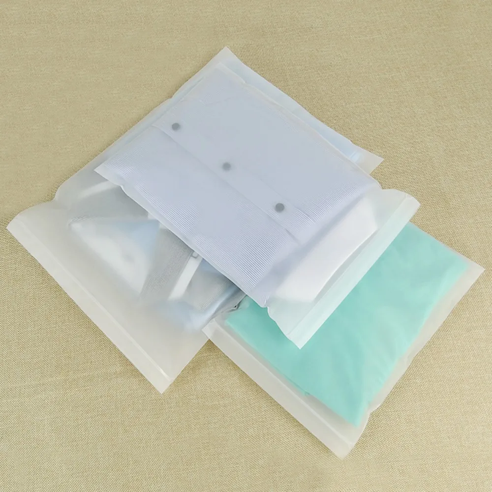 Large Frosted Reusable Self Sealing Waterproof Zip Lock Bag Clothes Large Frosted Reusable Self Sealing Waterproof Zip Lock Bag Clothes T Shirt Storage Matte Translucent Plastic With Zipper In Bags From Home