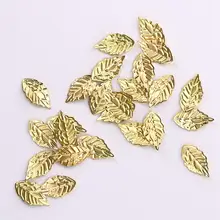 100 шт. 18x10 мм Металлические Листья серебряный/золотой/Бронзовый Цвет ремесла разъем для ювелирное изделие в виде заколки DIY аксессуары