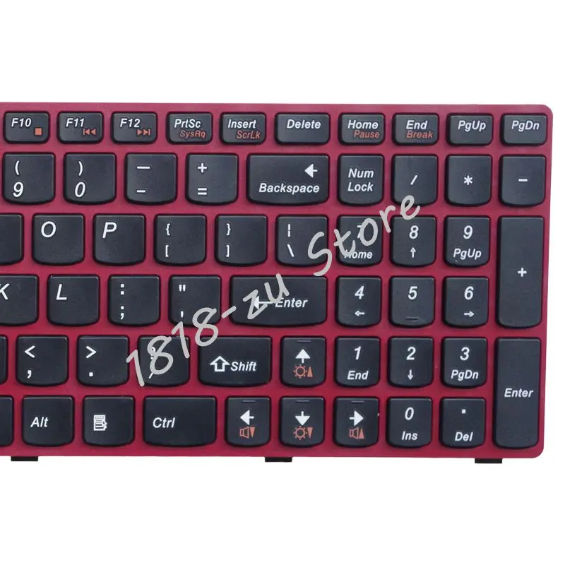  YALUZU US red New English Replace laptop keyboard For Lenovo G580 Z580A G585 Z585 G590 Series noteb