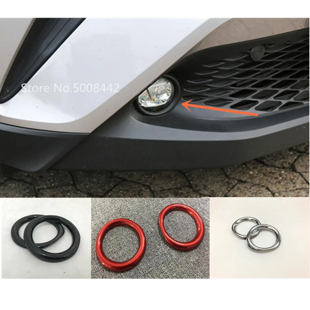 For Toyota C-HR CHR 2017 2018 2019 2020 2021 Car Body Front Fog Light Lamp Frame Stick Styling Cover Trim 2pcs | Автомобили и