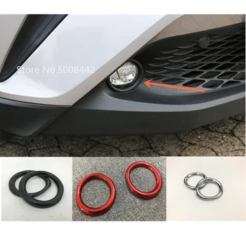 

For Toyota C-HR CHR 2017 2018 2019 2020 Car Body Front Fog Light Lamp Frame Stick Styling Cover Trim 2pcs