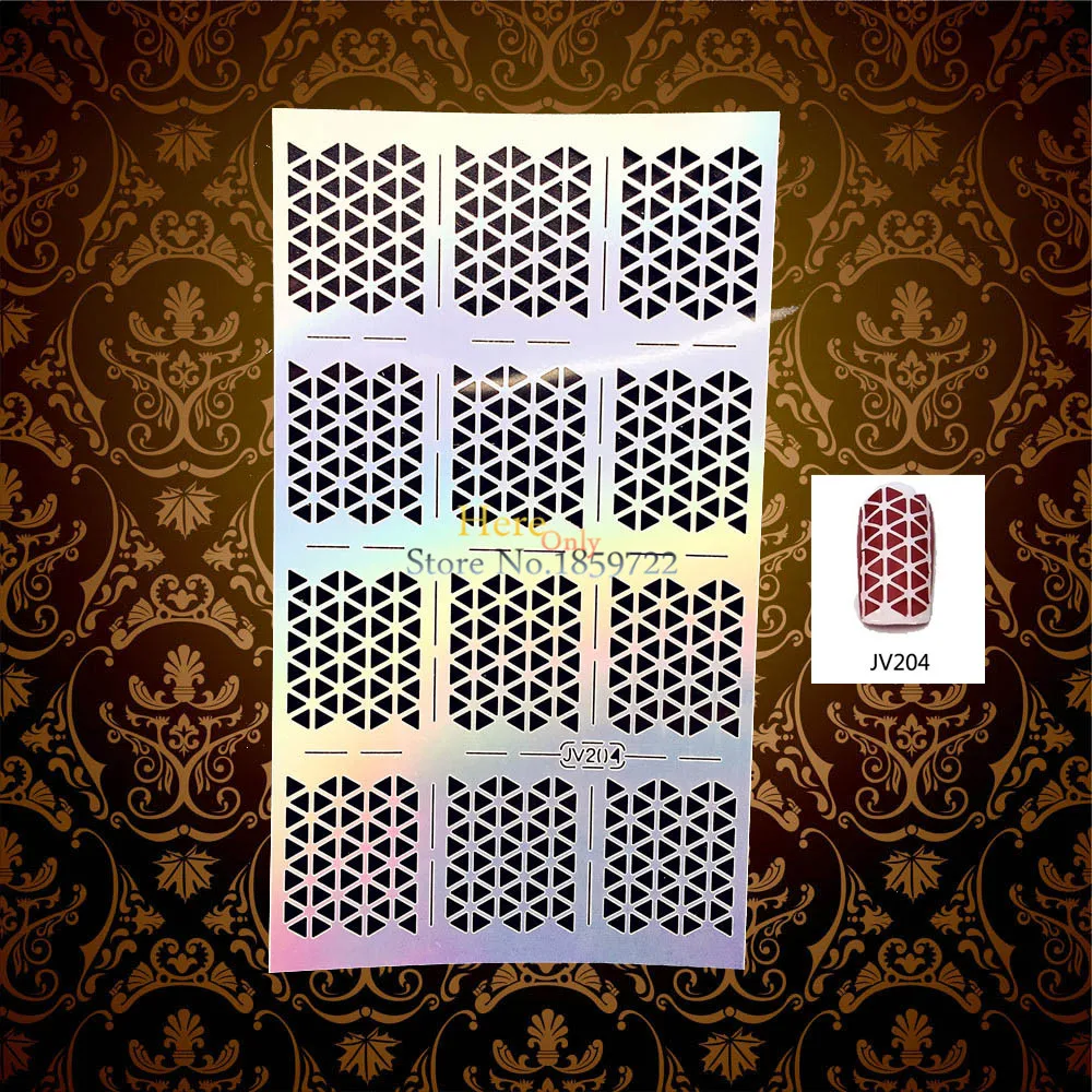 1 шт. блестящий дизайн драгоценный камень треугольный узор ногтей шаблон