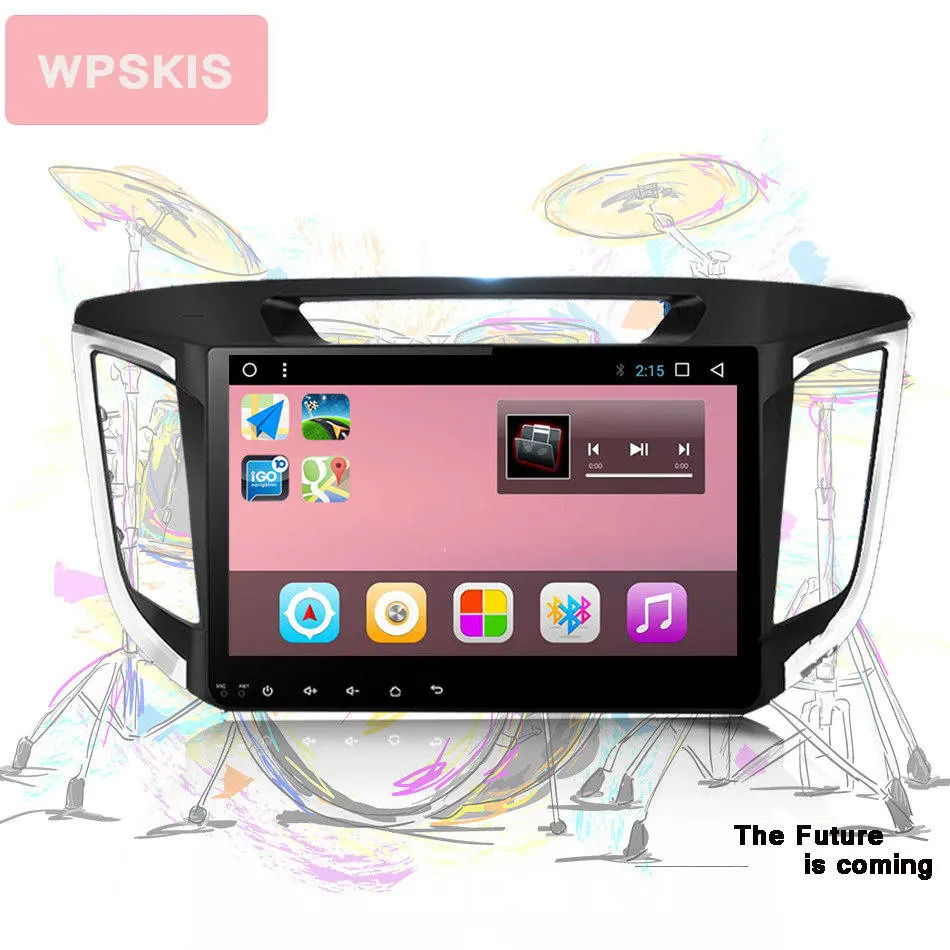 Excellent Octa core 4GB RAM Android 9.0 Car DVD For Hyundai Creta IX25 2014-18 Support 3/4G MODEM GPS Radio Navigation OBD2 Steering wheel 2