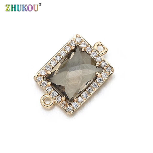 10*17mm de alta calidad latón cúbico circonio forma rectangular conectores de colgantes DIY joyería hallazgos haciendo, agujero 1,0mm modelo VS296 10*17mm de alta calidad latón cúbico circonio forma rectangular conectores de colgantes DIY joyería hallazgos haciendo, agujero 1,0mm modelo VS296
