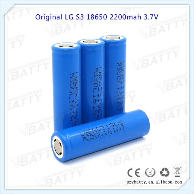 Для LG 18650 S3 2200mAh 3,7 v перезаряжаемые батареи для LG 2200(S3) батарея промышленного использования(1 шт