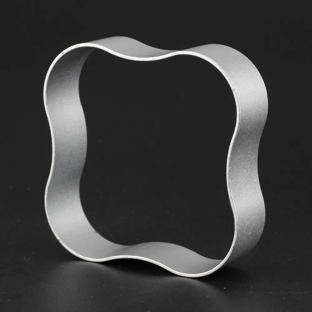 Mujiang 3D Square Frame Cookie Molds Stainless Steel Sugarcraft Cookie