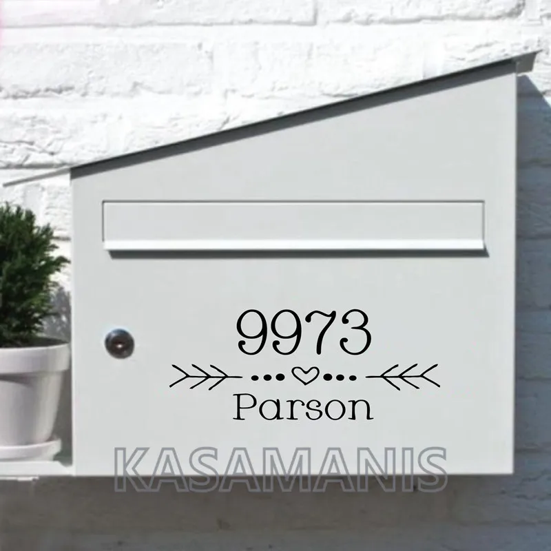 DIY Индивидуальные адрес на почтовый ящик силуэт наклейки обои Съемные клеи фрески виниловые художественные наклейки почтовый ящик аксессуары