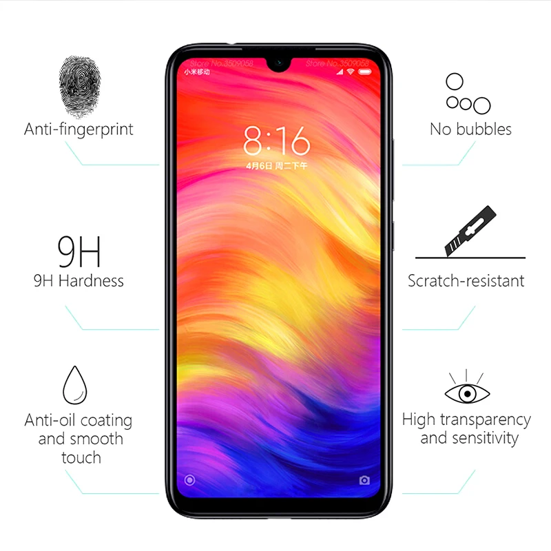 Защитное стекло для xiaomi redmi note 7 ksiomi readmi note7 защита экрана не лист cam xaomi xioami remy Чехол для очков