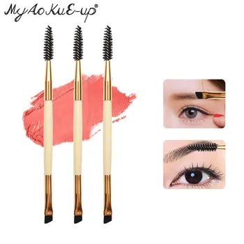 

Double Eyebrow Brush+Eyebrow Comb beauty eyebrow brush professional makeup brushes for eye Brow Makeup Brushes