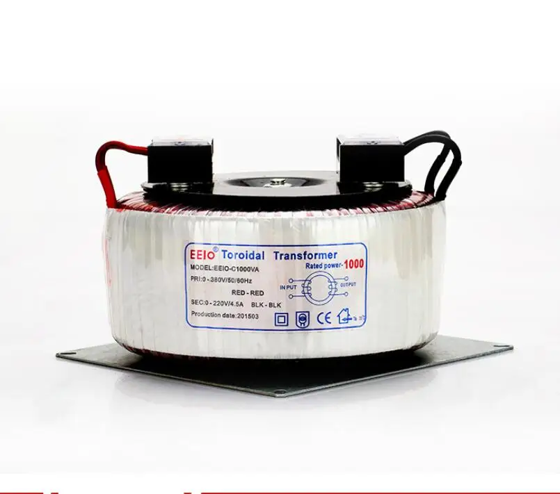 

220V tranformer 1000VA Toroidal transformer copper custom transformer 380V input 220V 4.5A power transformer