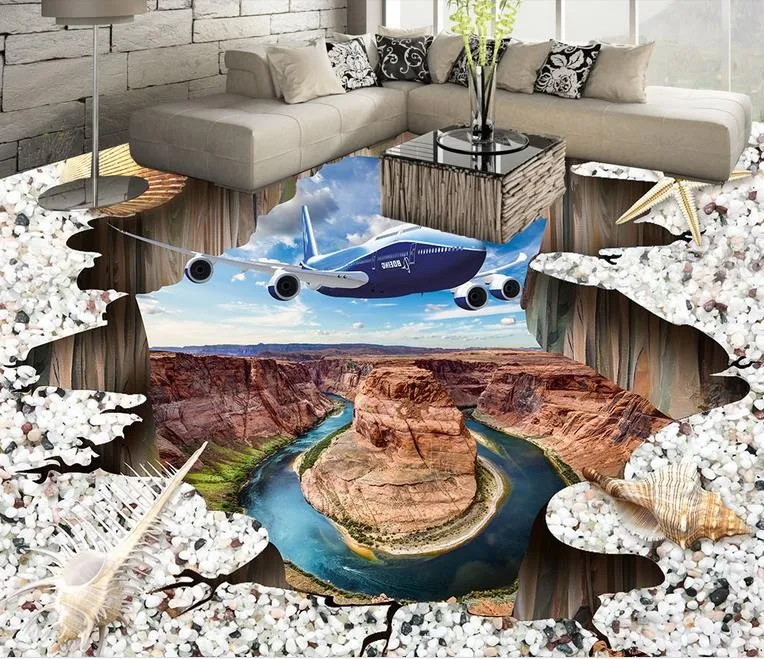 3d-flooring-wallpaper-custom-painting-floor-Aircraft-shells-beach-wallpaper-photo-floor-waterproof-wallpaper-for-bathroom (3)