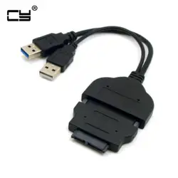 1 компл. USB 3.0 на SATA 22pin и SATA для 16pin Micro SATA адаптер для 1.8 "2.5" жесткий диск с драйверами с экстральные USB Мощность кабель