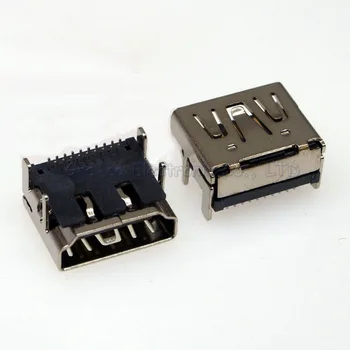 

300pcs Copper HDMI Female Socket 90 degree two rows pin 19PIN HDMI Port Interface