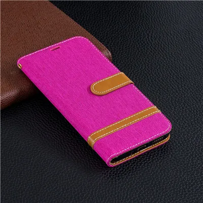 Denim Leather Flip Case For Huawei Y5 Y6 Y9 2018 Y5 2017 Enjoy 8Plus Honor 8C 7X 7C 7A Magnet Card Slot Wallet Cover Case Coque (1)
