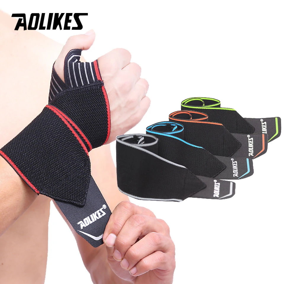 AOLIKES muñequera para Crossfit, 1 par de correas para Fitness, de gimnasio, levantamiento de pesas, muñeca para Crossfit, soporte de mano|Muñequera| - AliExpress