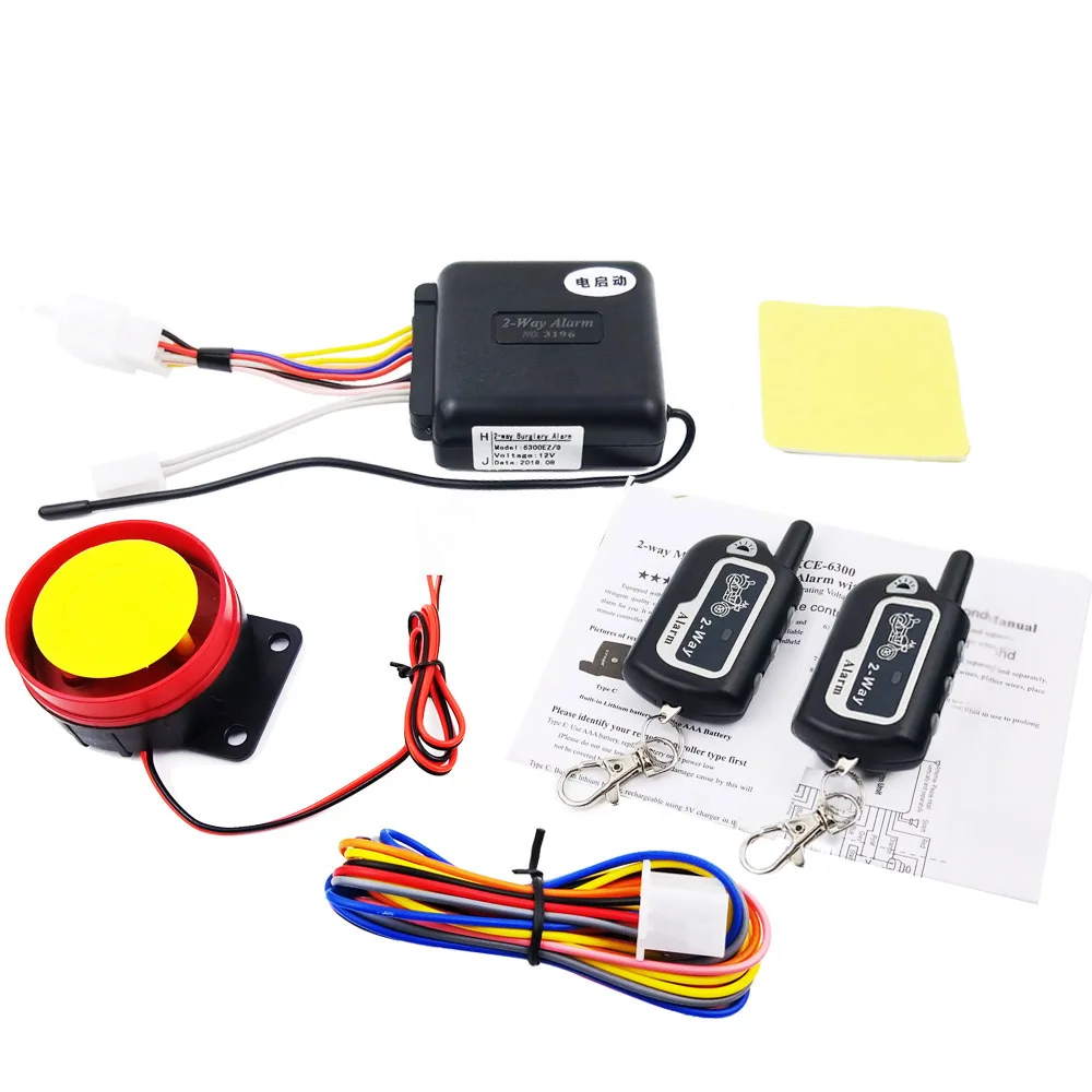 Avviamento del motore di controllo remoto del sistema di allarme universale per moto 12V da 125dB